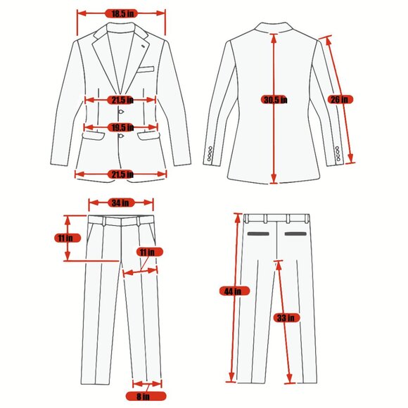 40L Van Heusen 2pc Suit Blazer Jacket Pant Size 33Wx33L Black E03305 - Picture 12 of 12